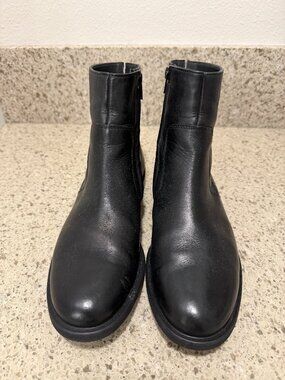 $535 Paul Green Ankle Boots in Black Leather, Low Heel, Women's 10 US EXCELLENT